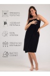 (ВНЛ) Полотенце вафельное банное большое Софатекс для бани и сауны бохо (черный)