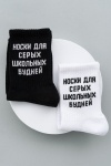 Детские носки стандарт Школьные будни (набор 2 пары) (черный)