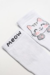 Детские гольфы Мяу (набор 2 пары) (белый+розовый)