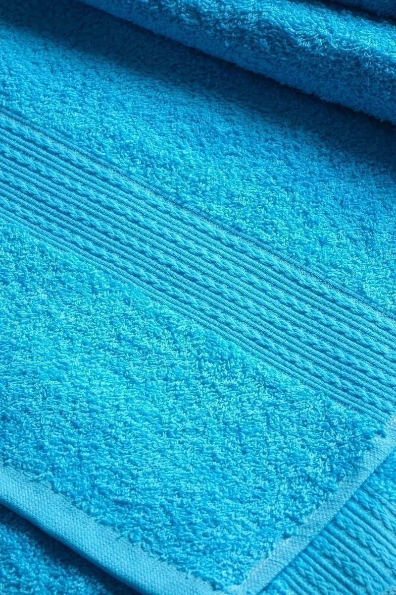 Полотенце махровое Туркменистан 440 гр/м2 (косичка) - светло-голубой