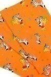 Полотенце пляжное вафельное 125 Зебры оранжевый - 150/80