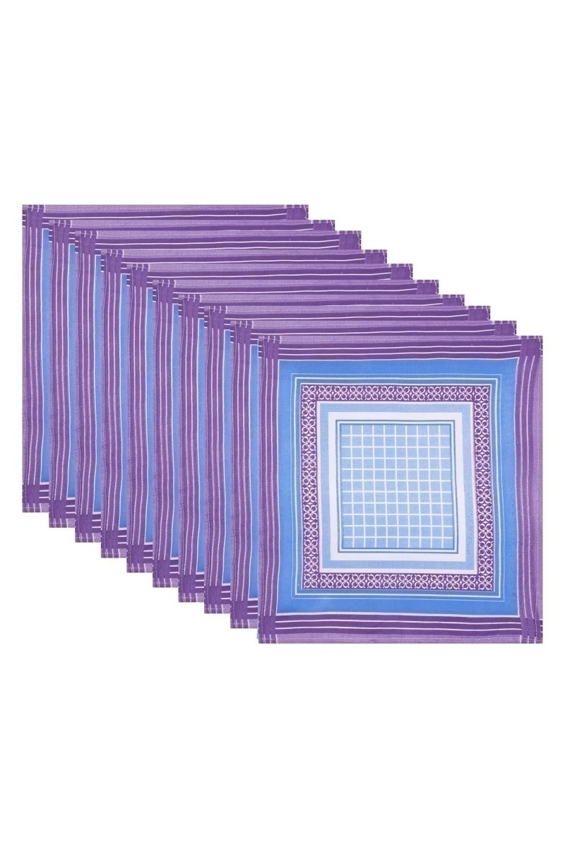 (К) Носовые платки 35х35 см ГОСТ 008 фиолетовый (10 штук)