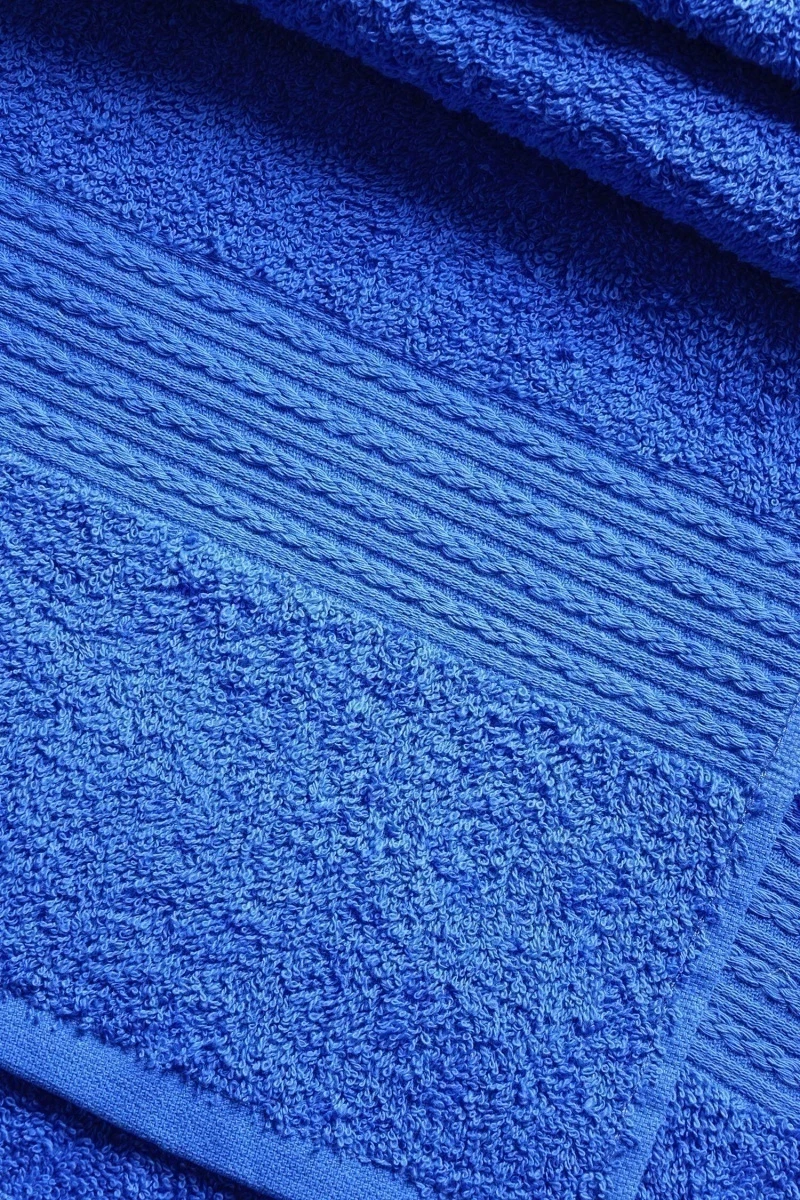 Полотенце махровое Туркменистан 440 гр/м2 (косичка) - синий