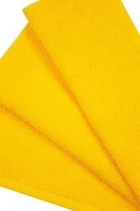 Полотенце махровое Узбекистан 380 гр/м2 (30х50, без бордюра) - желтый