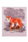 Набор полотенец рогожка 035 Рыжая лисица - 3 шт - 45х60 см
