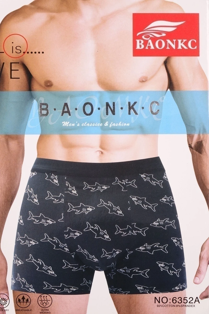 Мужские трусы "BAONKC" 6352A в упаковке 2 штуки