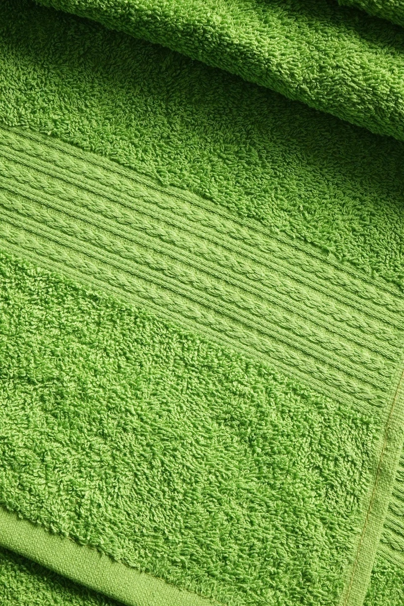 Полотенце махровое Туркменистан 440 гр/м2 (косичка) - зеленый