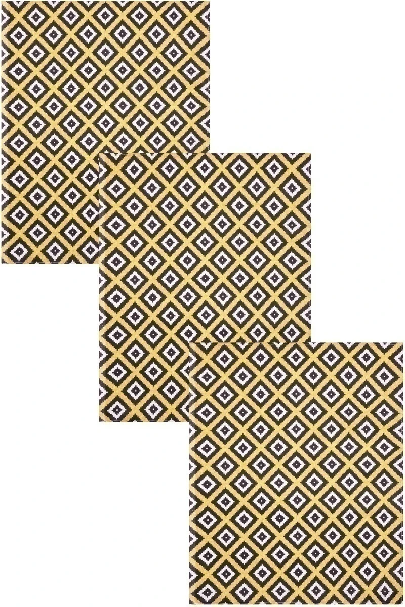 Набор полотенец рогожка (ТТ) 307 Блюз (желтый) - 3 шт - 45х60 см