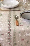 Дорожка из рогожки "Пром" Домики зимой (песочный)
