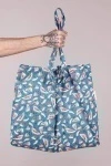 Эко сумка-шоппер из перкаля "Арбузики" (морская волна)