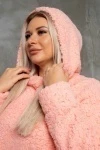 (СК) Меховой женский костюм "Лама" персик