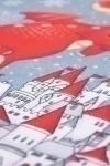 Набор полотенец рогожка (ТТ) 435 Новогодняя сказка (Год дракона) - 3 шт - 45х60 см