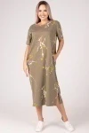 (СК) Платье "Манхэттен" хаки, абстракция