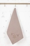 Полотенце полулен Орех (220/801) с вышивкой Снежинки (шоколад) (ГЯ) 338 - 40/60 (в-1)