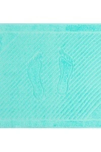 Коврик махровый Туркменистан 700 гр/м2 - бирюзовый (blue atoll) (50х70)