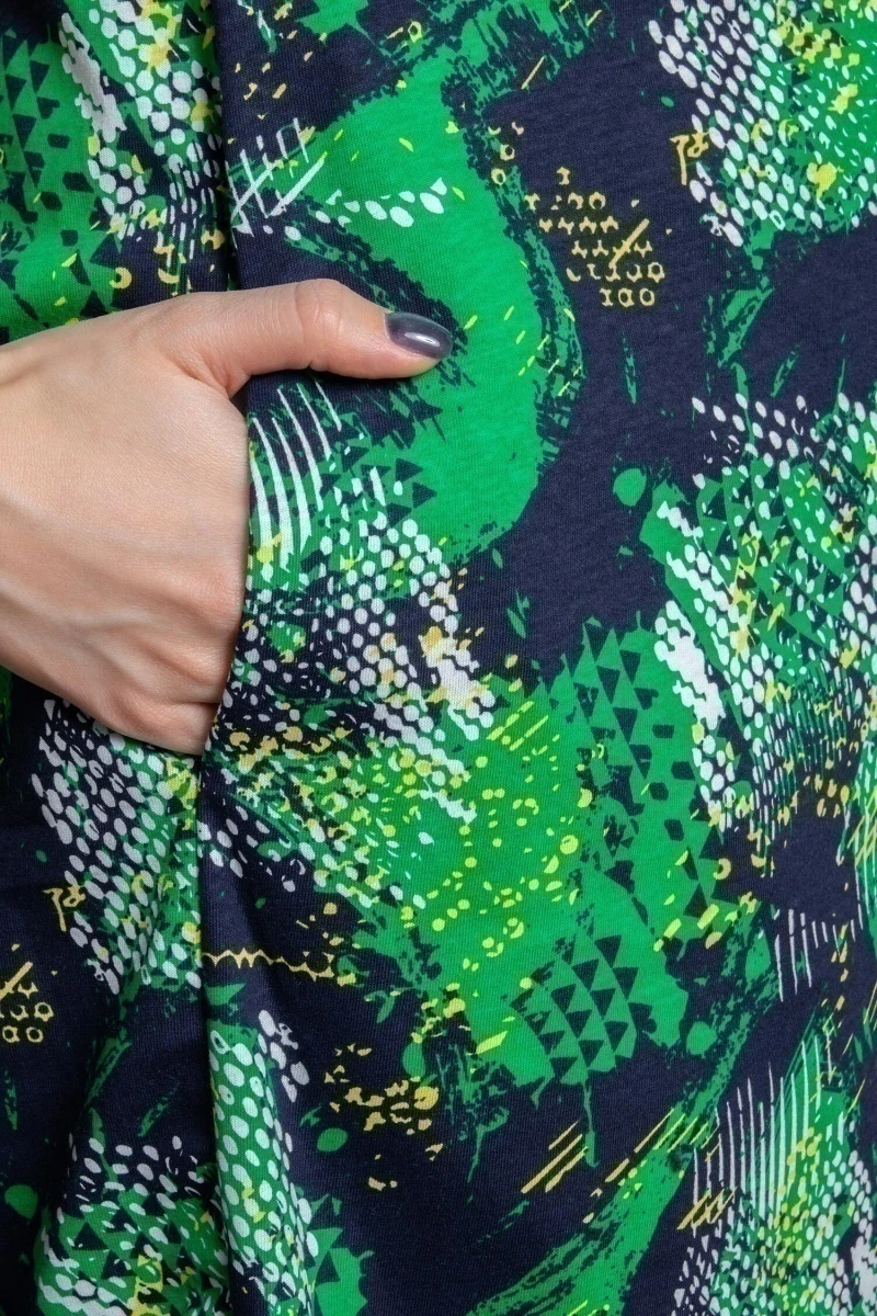 (СК) Платье "Джунгли" зеленый, пиксель