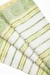 Полотенце полулен жаккард 177 Пчелы (салатовый+желтый) - 50/65