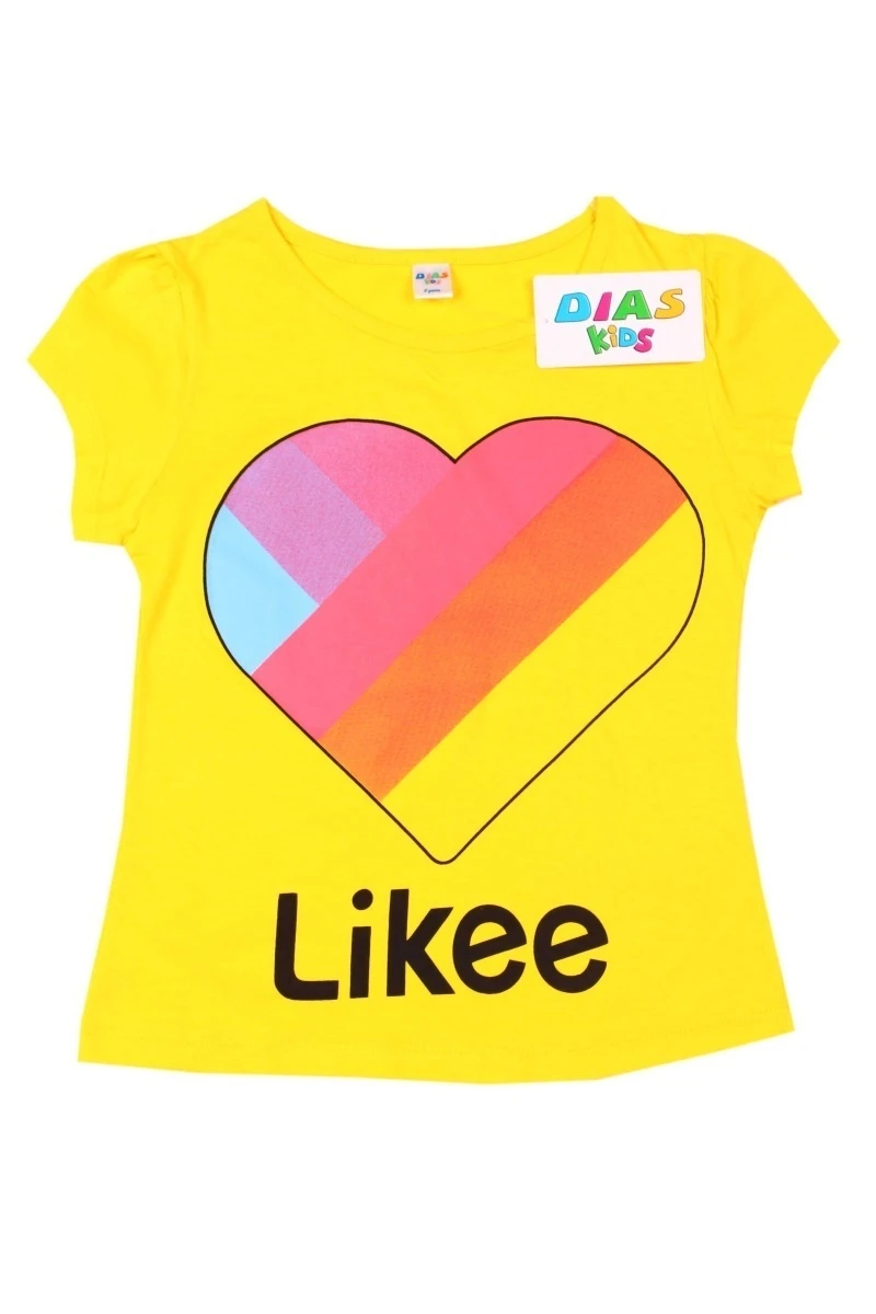 Футболка для девочки "Likee" D003F желтый