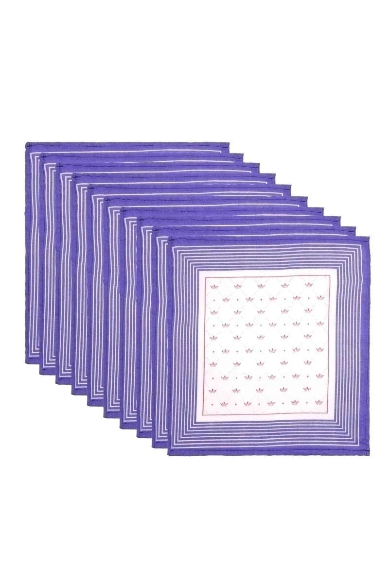 (К) Носовые платки 30х30 см фиолетовый 045 (10 штук)