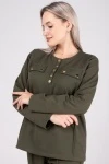 (СК) Свитшот женский "Кристалл" хаки