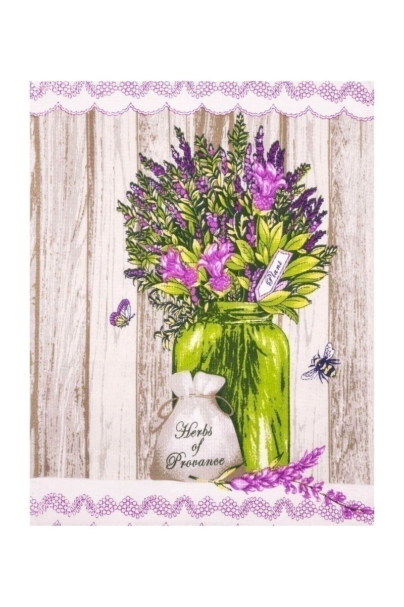 Набор вафельных полотенец (ТЛ) 323 Винтажные цветы - 3 шт - 45х60 см