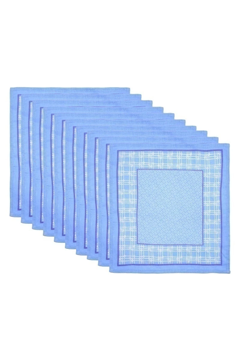(К) Носовые платки 30х30 см синий 055 (10 штук)