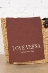 Полотенце с вышивкой Love Vesna вафельное 45/60 цв. 001 Шоколад (240 гр)