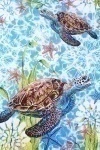 Полотенце пляжное вафельное (ТТ) 188 Морская черепашка - 150/80
