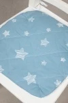 Подушка на стул из хлопка "ТЛ" поплин "Star" бирюза арт. 70493-1 + 70381-1