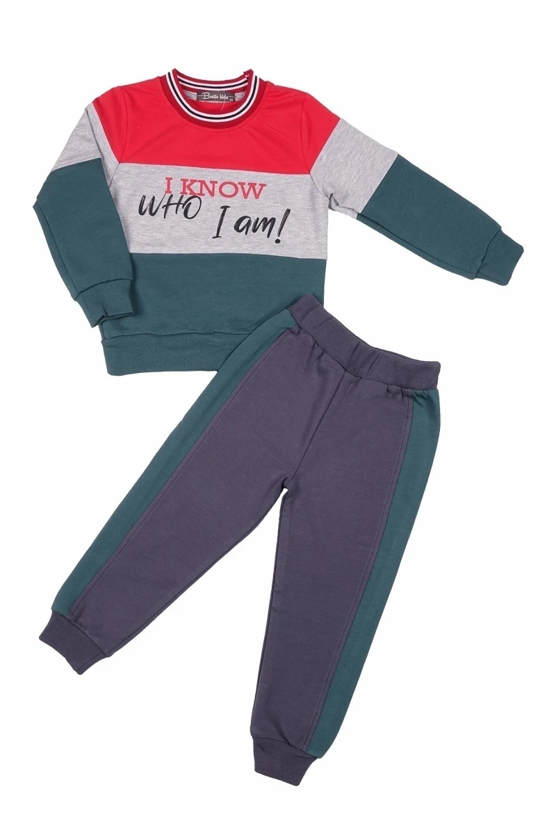 Комплект для мальчика (кофта, брюки) BK1715KP Красный