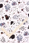 Ткань Фланель Престиж 183г/м2, 90см "Кошечки" рис. 21195 вид 1