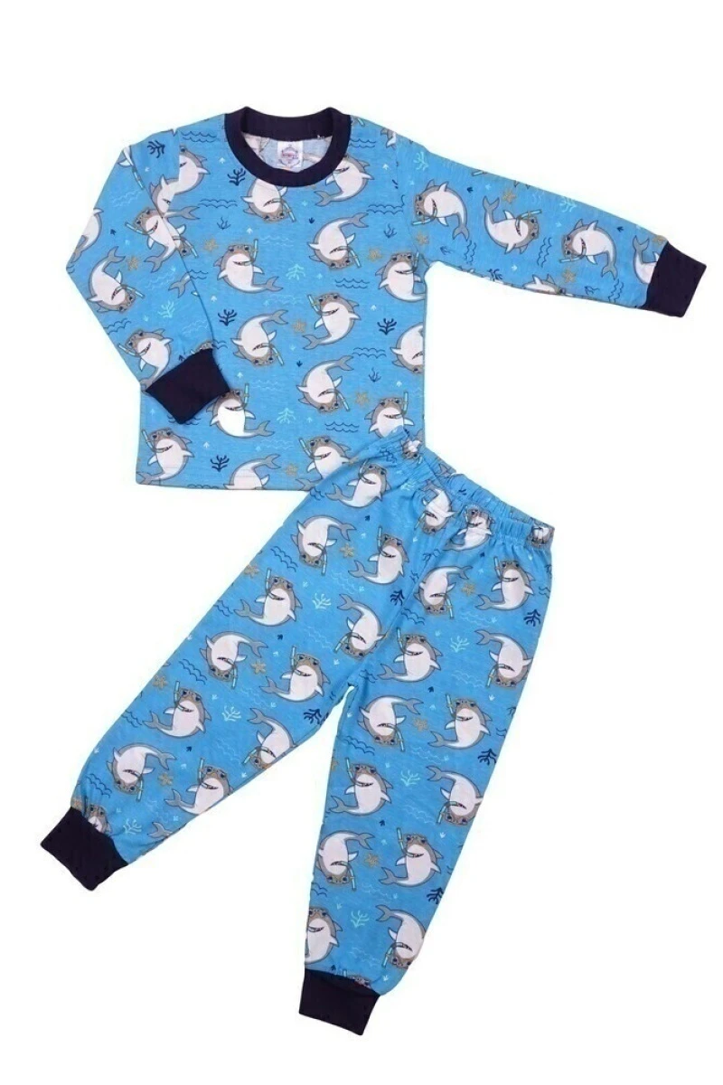 Пижама для мальчика BK3000M бирюзовый (акула)