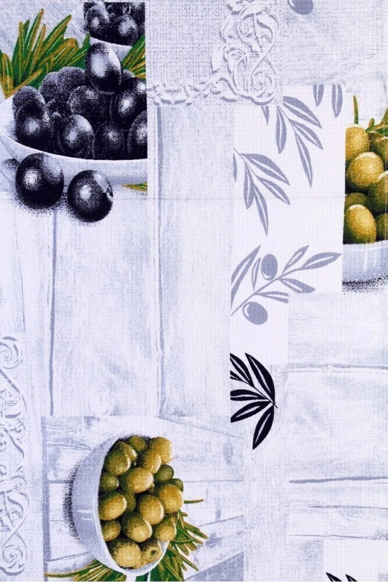 (К) Полотенце вафельное 231 Оливки и маслины - 35/75 (по 5 шт. в уп.)