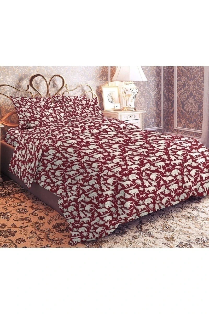 Пододеяльник Кр. Талка 125 г/м бязь "Акуна матата" красный арт. 7969-2