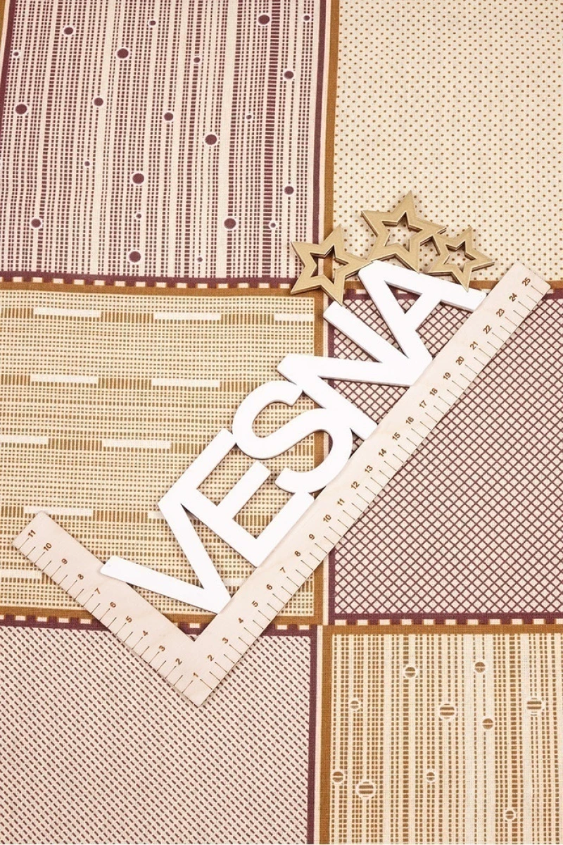 Ткань бязь 120г/м2, 220см рис. 024 "Сито и узор"
