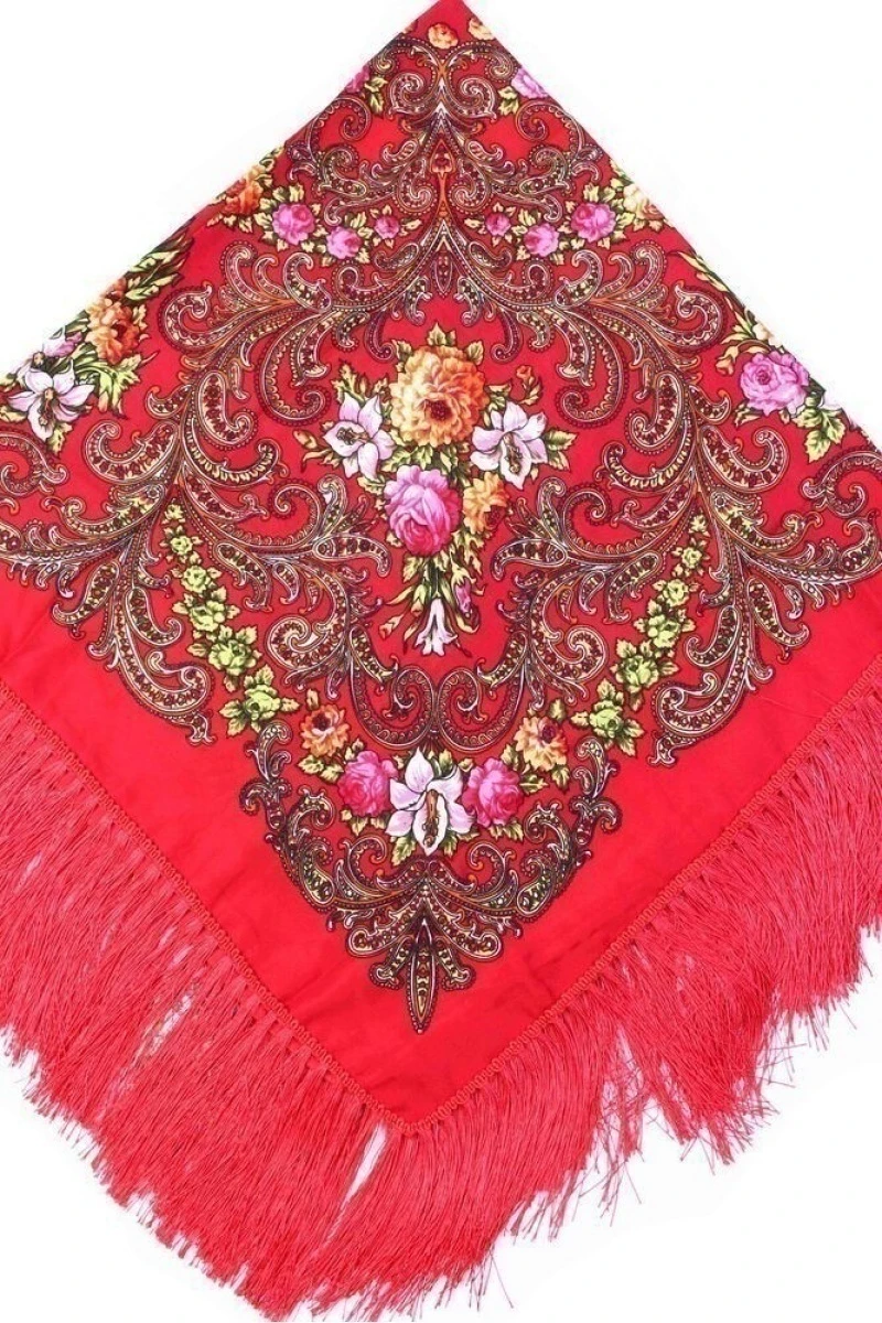 Платок Русский большой 120/120 красный