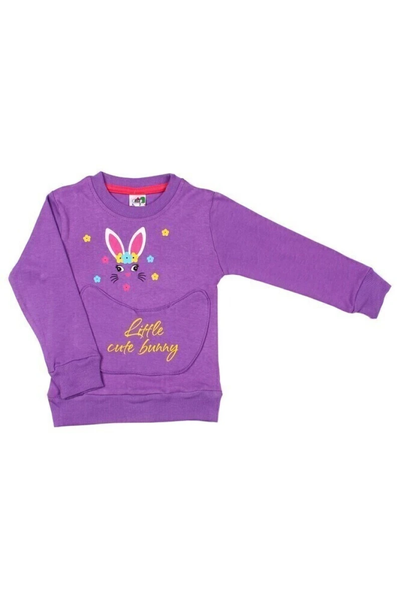 Джемпер для девочек "Маленький зайчик" фиолетовый