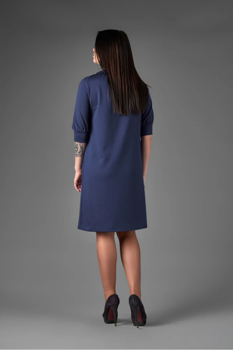 Платье П 495 (темно-синий)