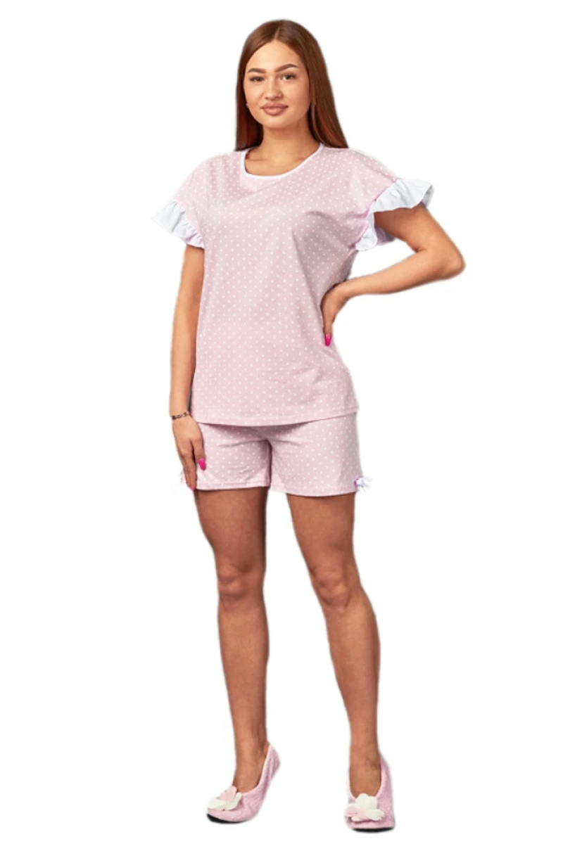 Женская пижама ЖП 040 (горох на розовом)