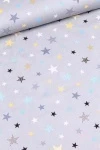 Ткань бязь "ГОС" 120г/м2, 150см "Звезды Мишки (пэчворк)" серый арт. 8127/2