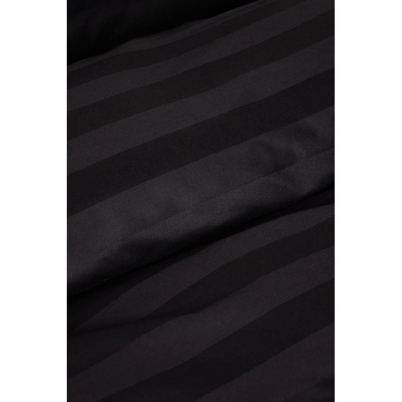 КПБ страйп-сатин ГОСТ 140г/м "Черный" р. 2.0 сп. Евро (полоса 3х3 см) (240 см)