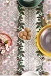 Скатерть рогожка "Пром" Семья снеговичков (серый)