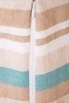 Декоративная наволочка на молнии из рогожки "ТТ" Полоса (ментол)