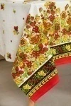 Скатерть рогожка "Диз" Хохлома (земляника)