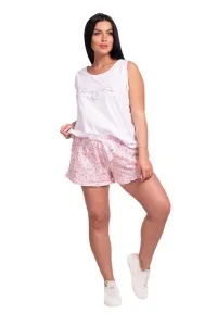 Пижама майка+шорты - Зайки - 614- розовый