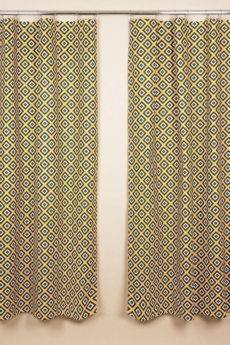 Комплект штор из рогожки "ТТ" Блюз (желтый)