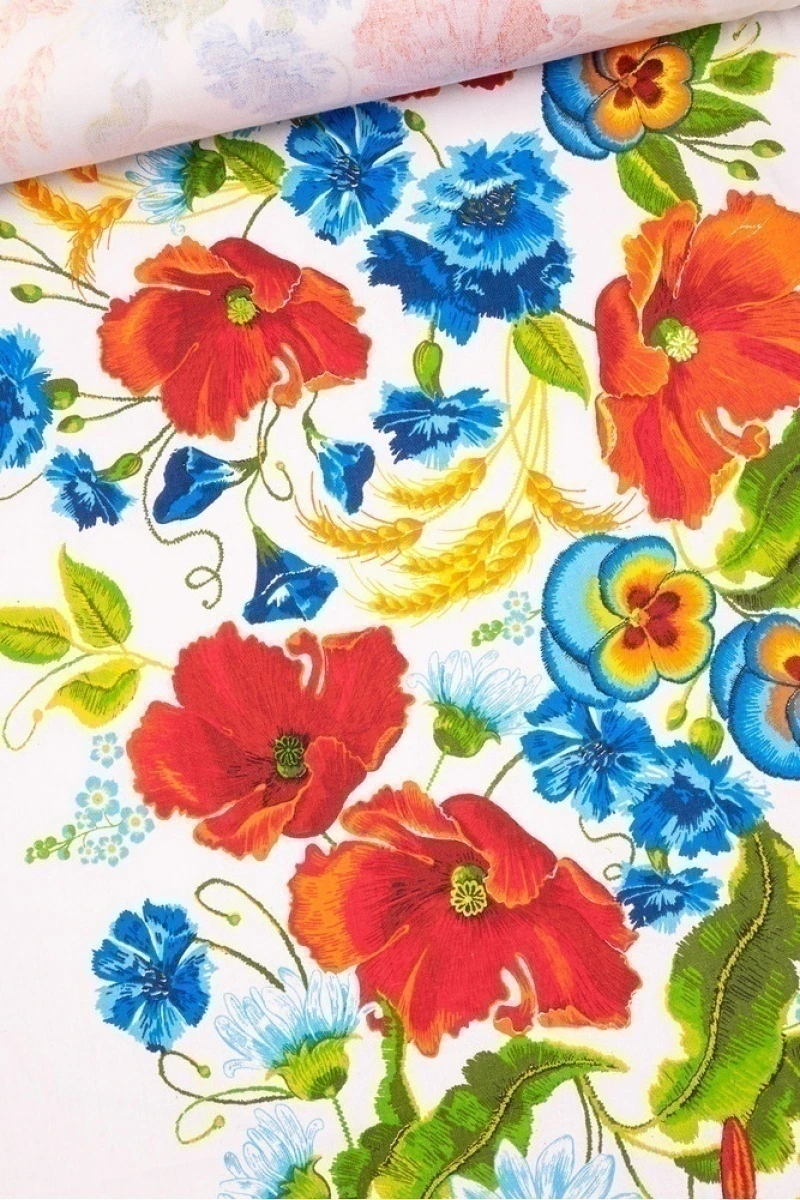Дорожка "ХБК" 228г/м2, 50см "Маковое поле" арт. 30132-1