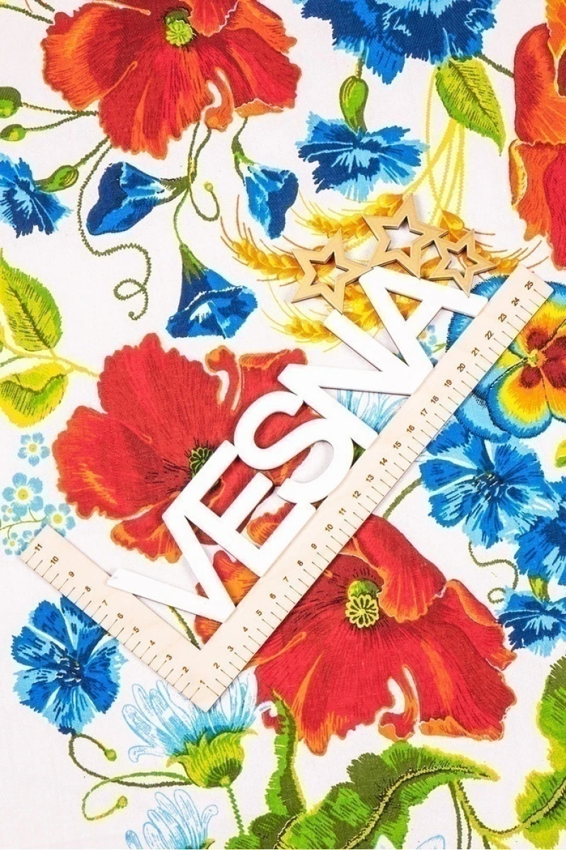 Дорожка "ХБК" 228г/м2, 50см "Маковое поле" арт. 30132-1