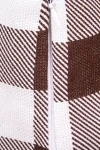 Декоративная наволочка на молнии из рогожки "ГОС" Клетка-Шоколад