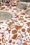 Скатерть круглая рогожка "ГОС" Имбирный пряник (серый) (145х145 см)
